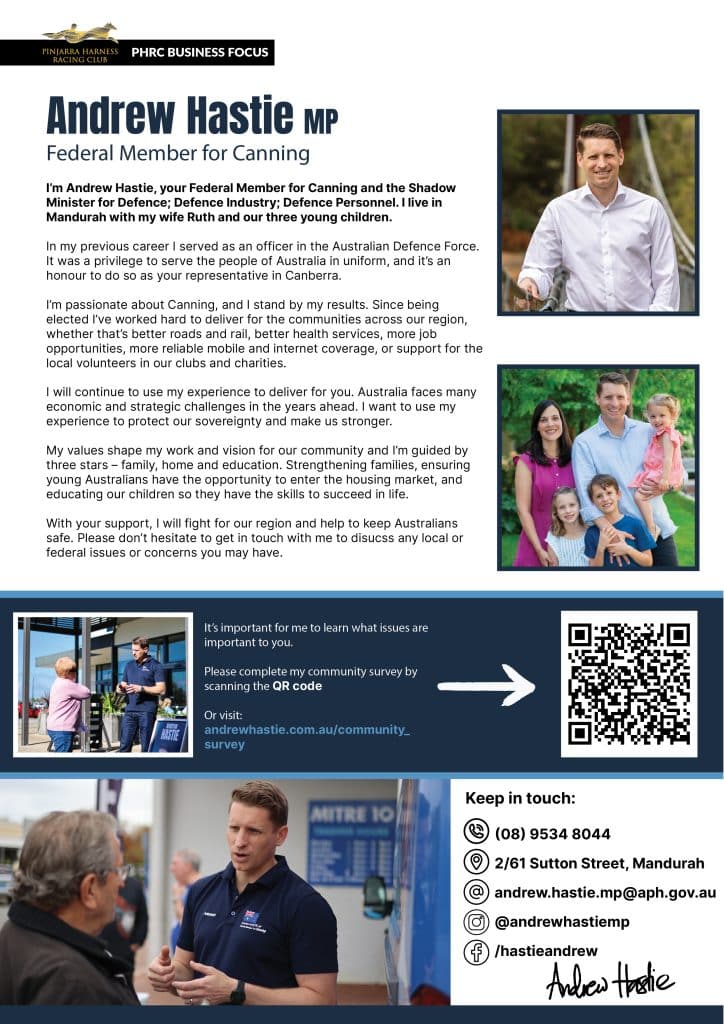Andrew Hastie Business Focus 2024