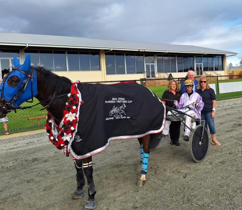Race-8-Winner-of-the-2024-STAWA-Pinjarra-Trotters-Cup-UPTOWN-LAD-driven-by-Kyle-Harper-
