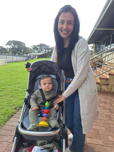 Angelica and little Santi