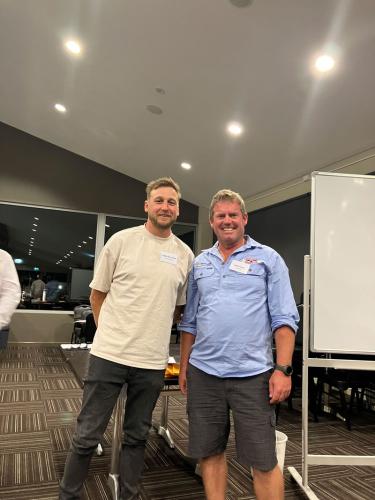Garth-King-representing-Chaff-City-presenting-the-club-Trainer-of-the-Year-award-to-Aiden-De-Campo